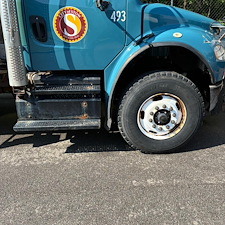 Fleet-Washing-in-Stow-Ohio-Lances-Power-Washing-Restores-Shine-to-Blue-Work-Truck 2